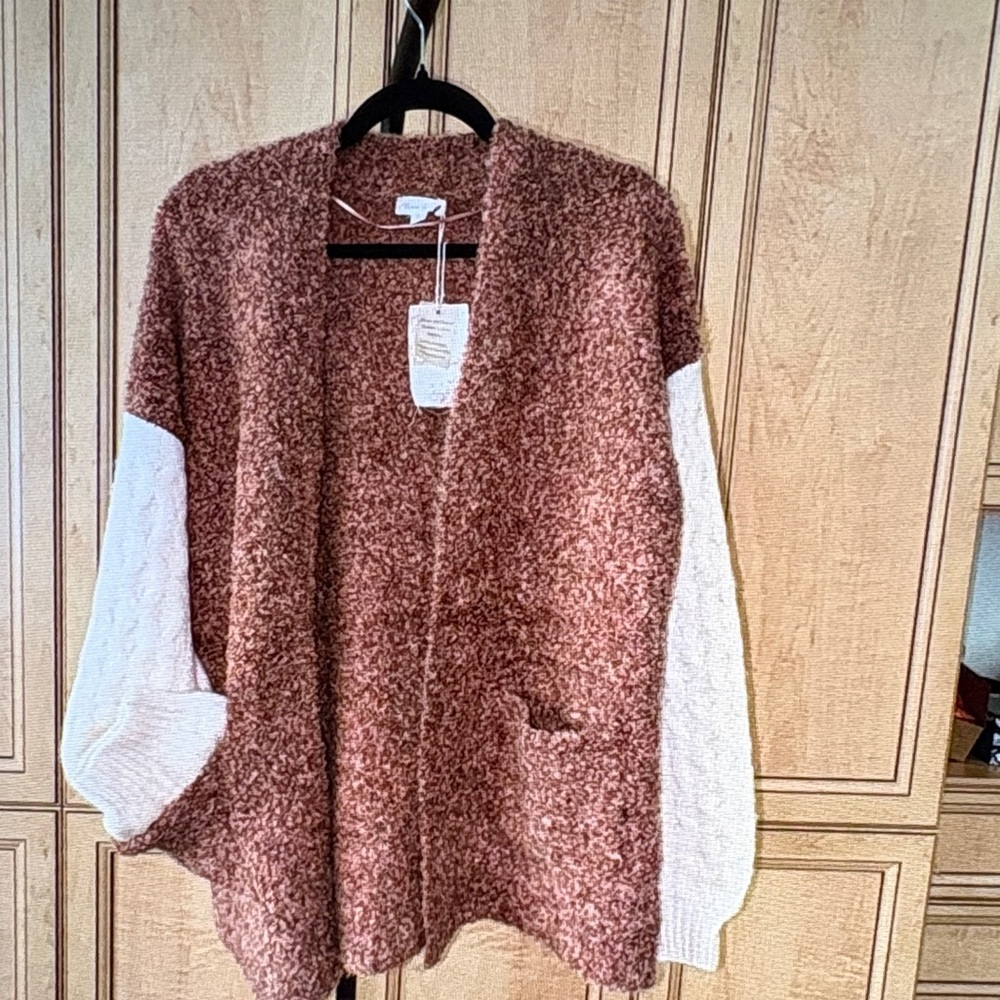 BiBi Marled Brown and Cream Cardigan